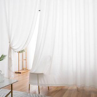 Gauze Curtains, Floor-To-Ceiling Curtains, Punch-Free Package, Installation of Partition Curtains, Telescopic Rods, a Complete Set of Cloakroom Living Room Window Screens