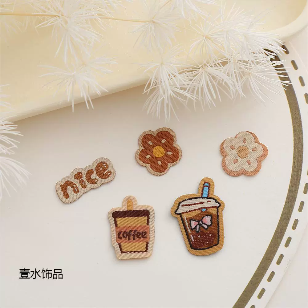 跨境花朵饰品配件diy咖啡杯子布贴卫衣外套补丁服饰魔术贴批发