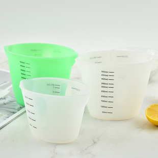 Silicone Measuring Cup 250ml Silicone Baking Tool Scale Measuring Cup 500ml Kitchen Simple Measuring Liquid Weighing Cup