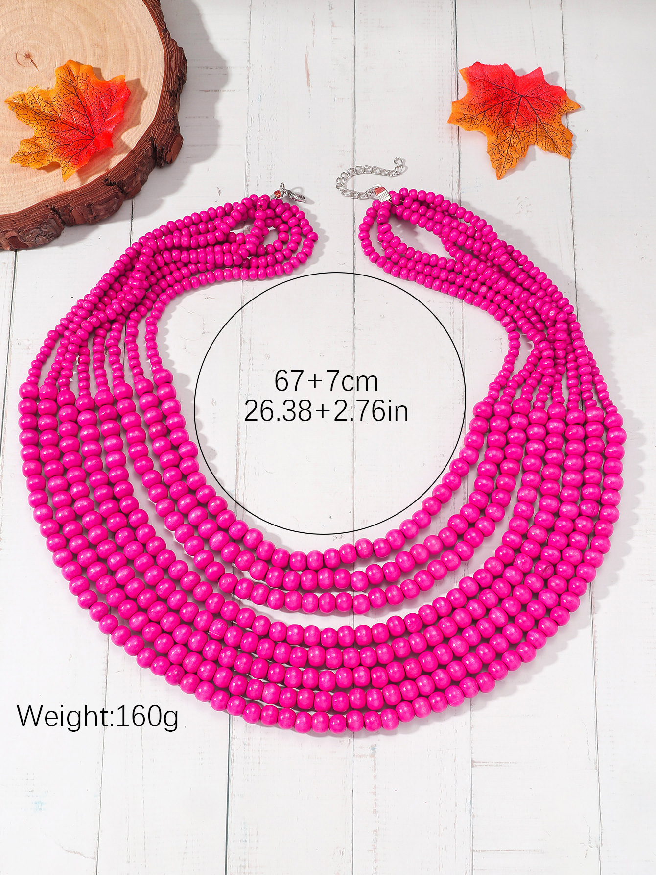 U Shape Pattern Simple Style Classic Style U Shape Wood Wholesale Layered Necklaces