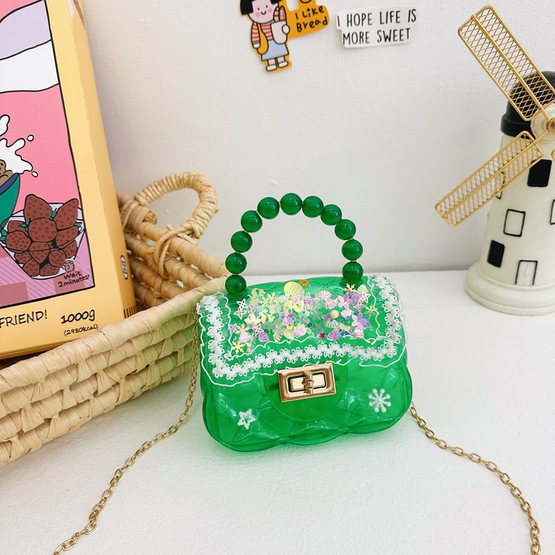 Juguetes hechos a mano DIY para niños bolsas de material de jelly bolsas de niñas bolsas de mano lindas bolsas de hombro juguetes hechos a mano