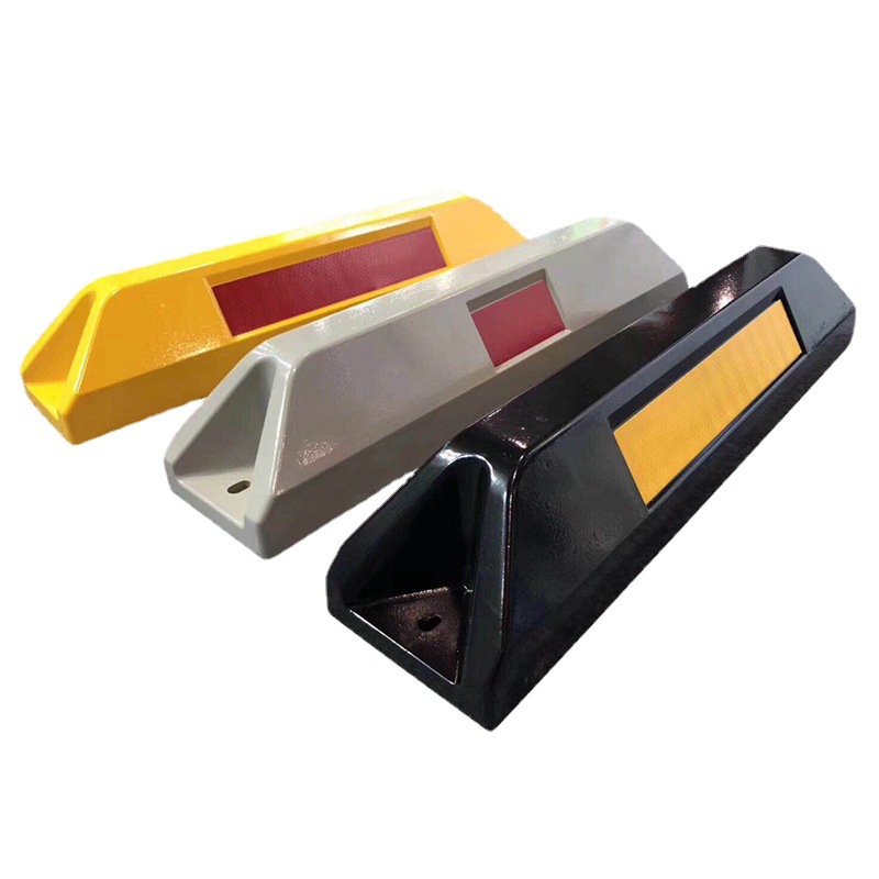 厂家现货抗压挡车器金属车轮定位器压铸铝 停车场阻车器止退器