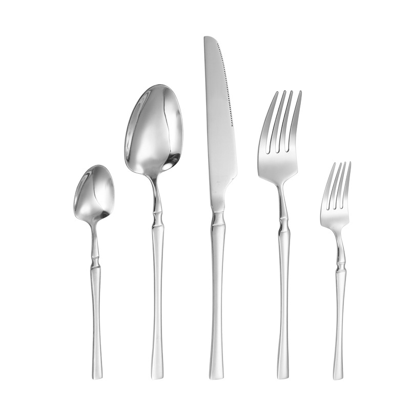 Juego de cubiertos de acero inoxidable diseño delgado de cintura pequeña, 4 piezas en caja de regalo – venta transfronteriza.