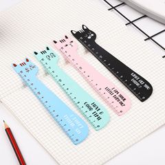 Creative Cute Fresh Student Prize Drawing Ruler Journal Scale Student Gift Wooden Cute Cat Wood Ruler