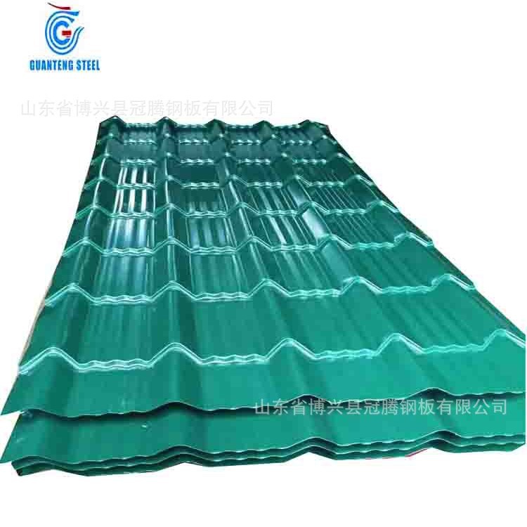 屋顶彩钢瓦 厂家供应彩钢瓦楞板工地建筑出口彩钢琉璃瓦