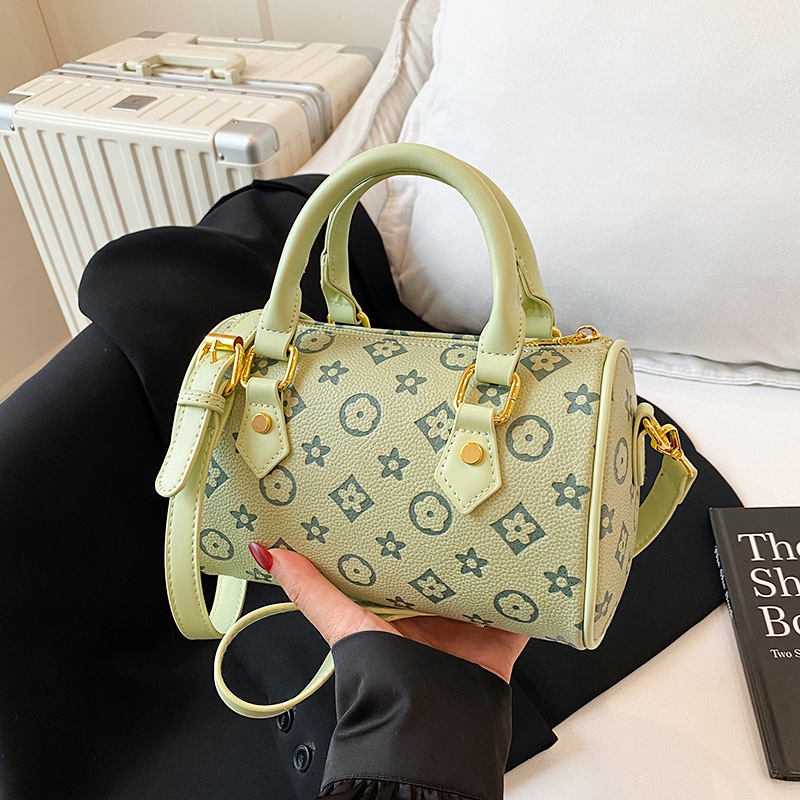 Fashion Printed Handbag Large Capacity Versatile Commuter Boston Bag For Women Luxury Single Shoulder Crossbody Bag - Thumbnail 3