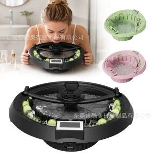 亚马逊可折叠冰敷脸含温度计带呼吸冰疗碗Facial Ice Plunge Bowl