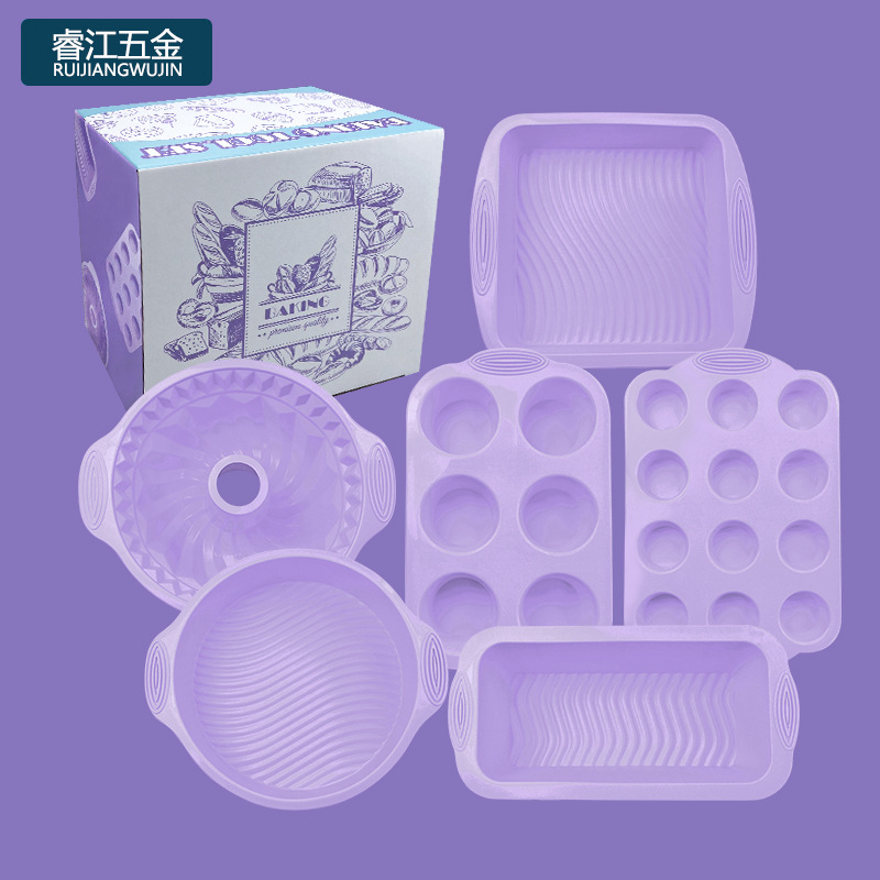 Herramientas de hornear molde de pastel de silicona molde de pastel redondo Qi Feng pan tostado para hornear traje de grado alimenticio