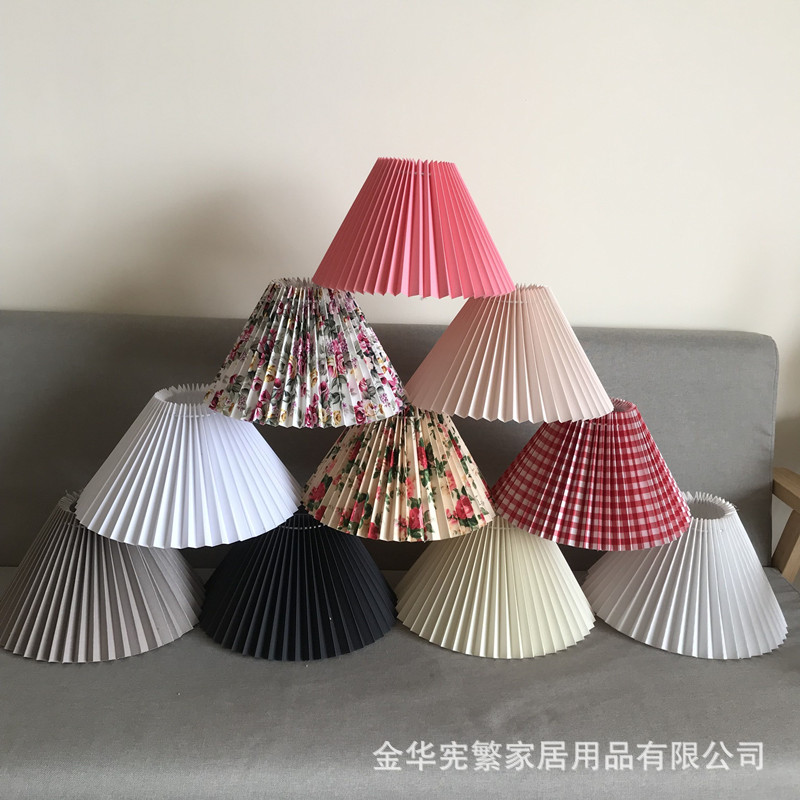 Fábrica directa tela plisada pantalla Shell boca inferior 24 Hotel dormitorio comedor lámpara de pared Accesorios