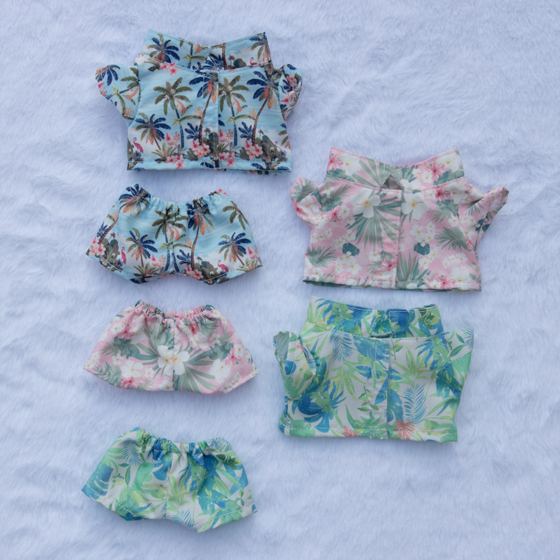 Doll Clothes 10cm 20cm Cotton Doll Beach Series Swimwear 17cm Labubu Doll Clothing Set
