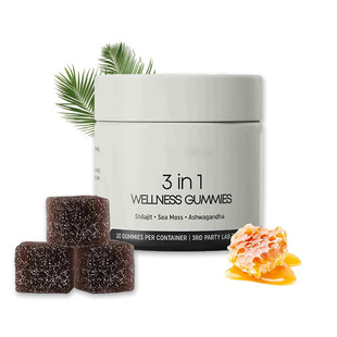 Cured 3 in 1 Gummies Cured Shilajit Gummies for Men, Body Supplement