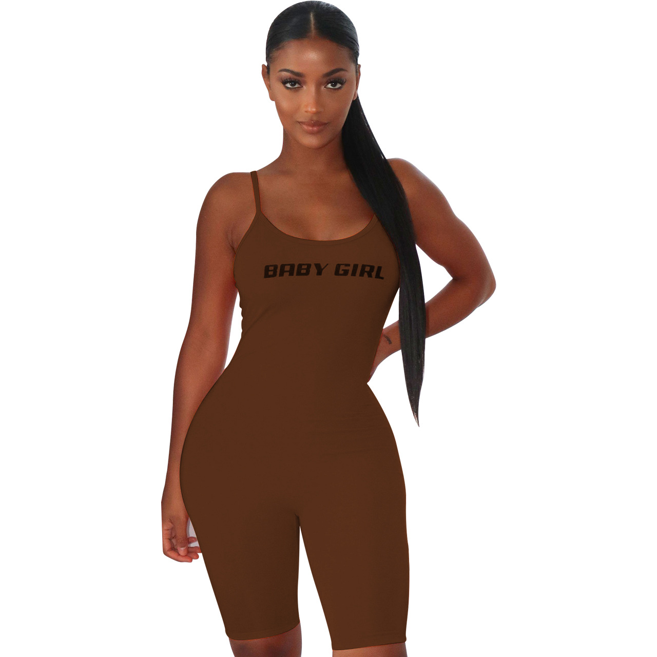 Women Site Solid Color Tight Backless Bodysuit