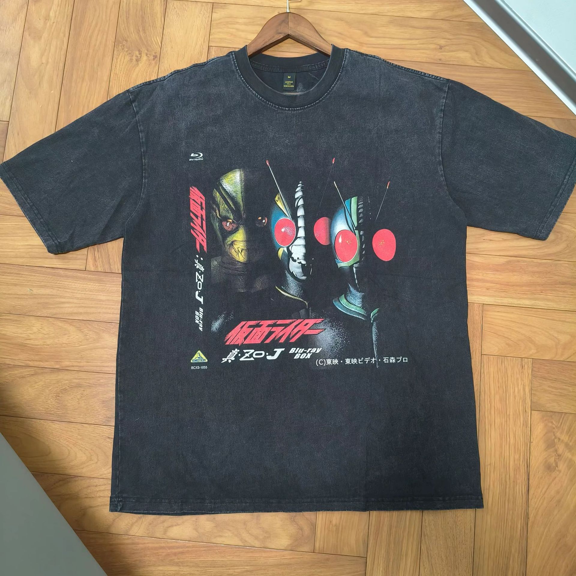 TKPA原宿街頭潮牌重磅純棉水洗古着打底vintage卡通印花短袖t恤男