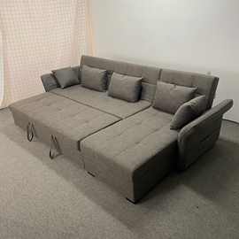 沙发床两用折叠沙发大户型客厅储物多功能转角布艺沙发床