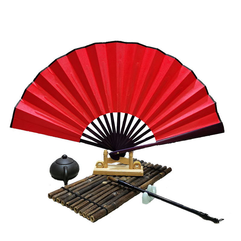 Fábrica de origen de China, ventilador plegable de danza de 7 - 10 pulgadas de bambú imitación de papel de arroz de seda ventilador plegable