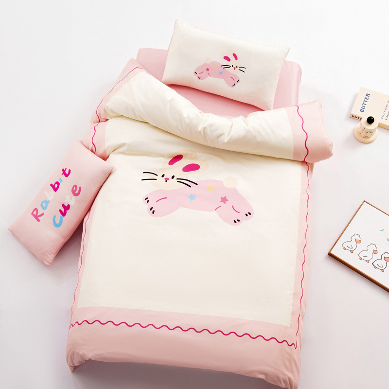 Class a 60-Count Long-Staple Cotton Kindergarten Quilt Three-Piece Set Kidsren's Pure Cotton Quilt Cover Crib Baby Nap Special
