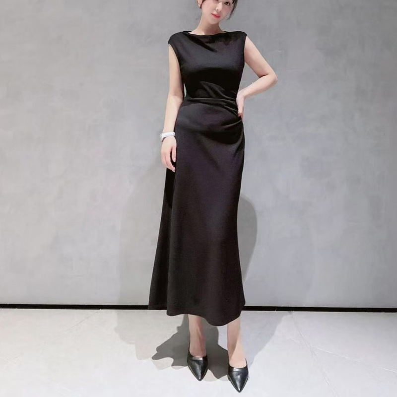 TH theorist 2025 new female president skirt in situ seal god minimalist sleeveless boat collar pleated waist dress TH theorist 2025 new female president skirt in situ seal god minimalist sleeveless boat collar pleated waist dress