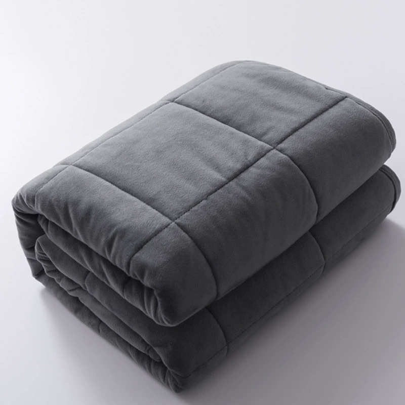 Повседневный темно-серый стеганый одеяло с кондиционером, домашний хлопковый матрас из хрустального бархата, индивидуальное гравитационное одеяло из хрустального бархата