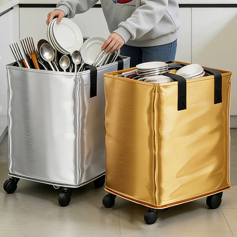 Bright-Colored Storage Bag with Universal Wheels, Labor-Saving for Moving and Packing, Large Capacity, Waterproof, Thickened Storage Bag