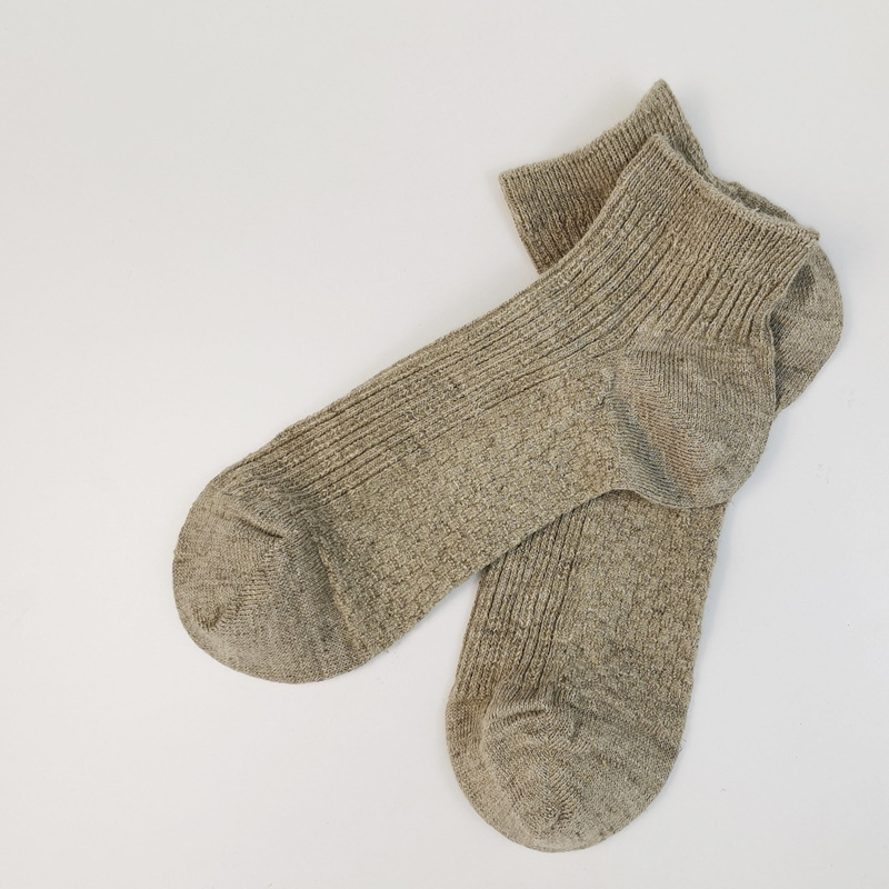 男女春夏ビジネスカジュアル漢麻ショートソックス吸汗防臭無捺染大麻ソックスhemp socks|undefined