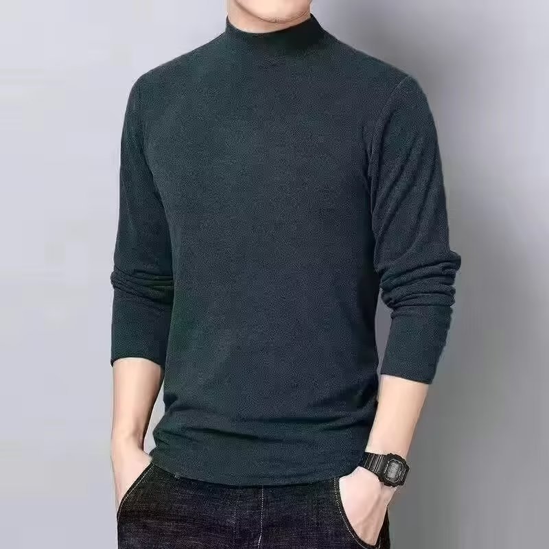 하프 터틀넥 저먼 벨벳 그린