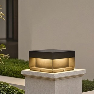 Column Head Lamp Outdoor Waterproof Courtyard Lamp Door Pillar Lamp Villa Pillar Lamp Fence Lamp Gate Lamp Pillar Lamp Solar