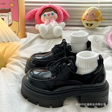 黑色小皮鞋女英伦风2025新款春秋jk法式复古厚底增高玛丽珍乐福鞋