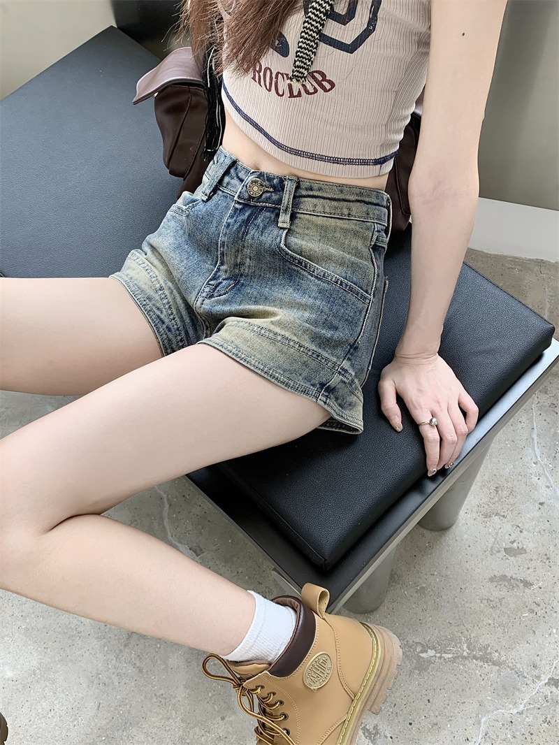 Women's Holiday Daily Streetwear Solid Color Shorts Distressed Washed Jeans Straight Pants display picture 12