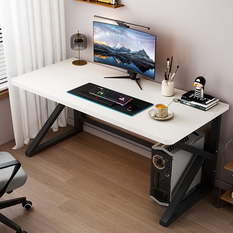 E-sports desk, home desktop computer desk, K-shaped desk for bedroom, student study desk, reinforced desk, simple home office desk