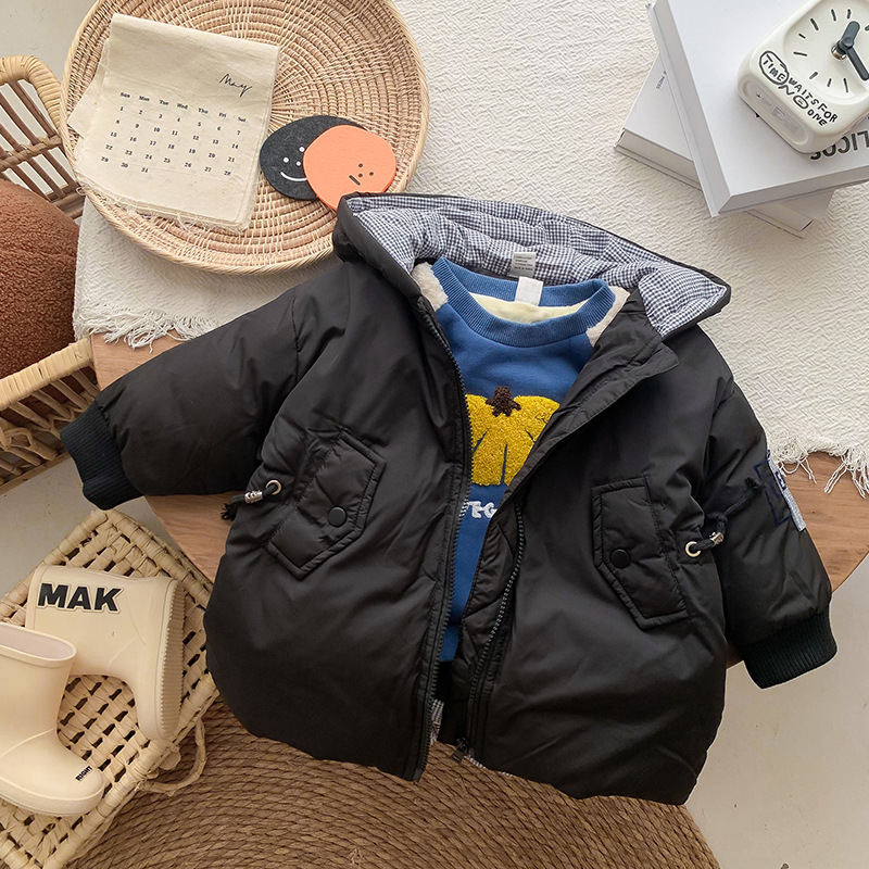 【清仓】儿童棉衣中长款羽绒服韩版男童连帽保暖外套