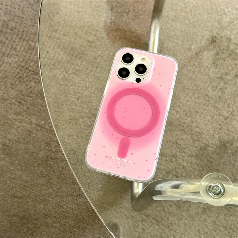 Magnetic IMD Phone Case for iPhone 13–17 / Pro / Pro Max — MagSafe Ring, Patterned Single Shell