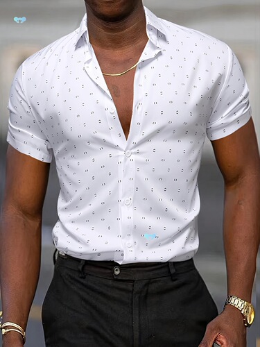 men's Casual Short Sleeve Shirt with Unique Full Print