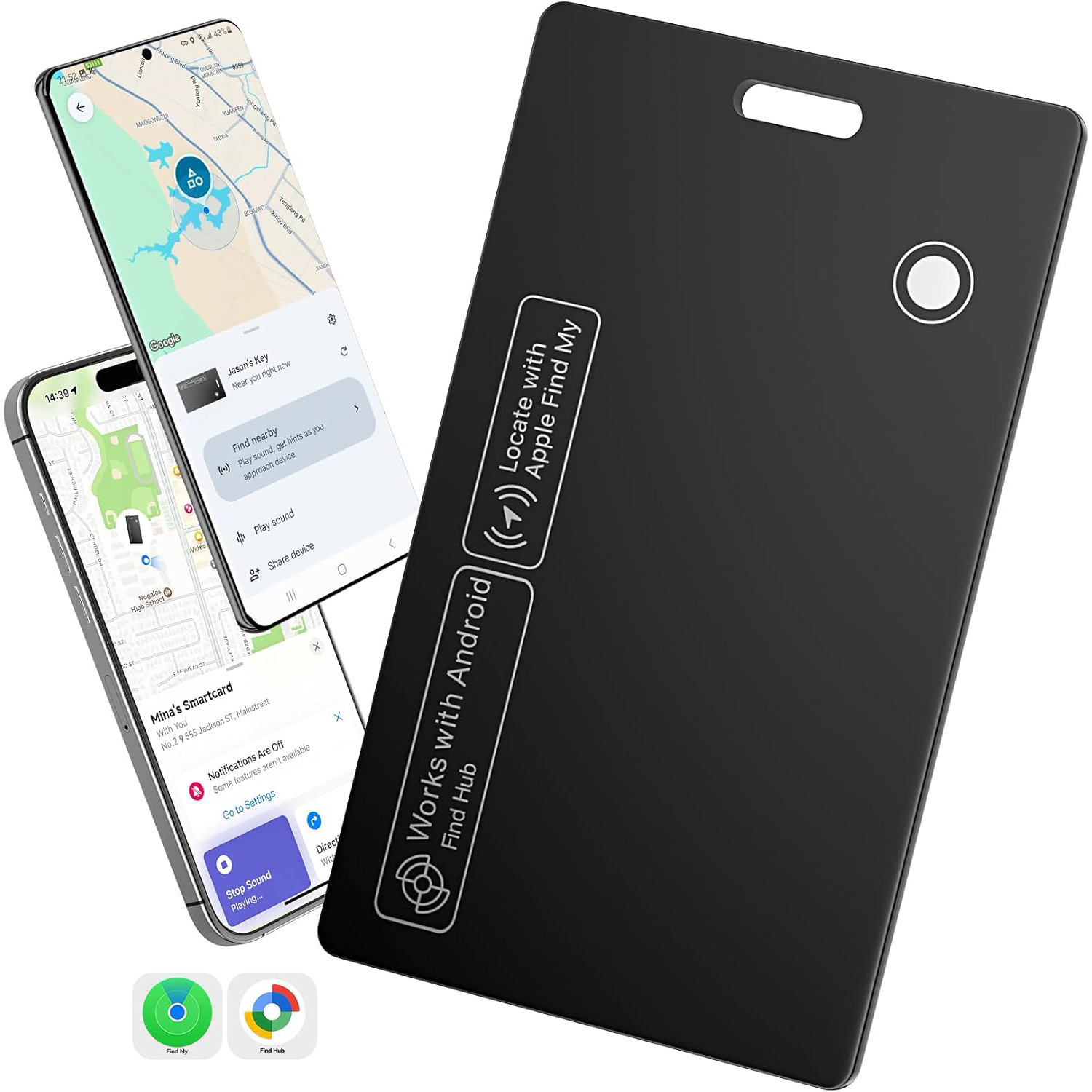 Dual system card tracker, wireless charging, smart