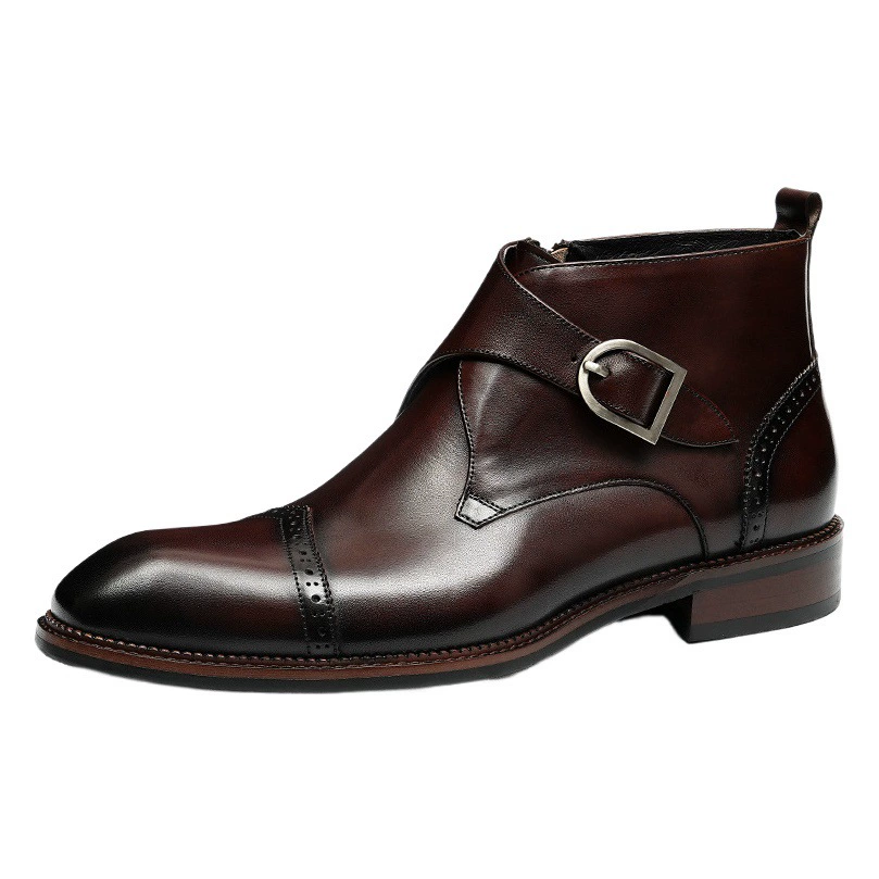 [Vip исключительно] зимние сапоги челси мужские кожаные короткие трубки английская сторона молния бизнес подлинные ботинки Martin