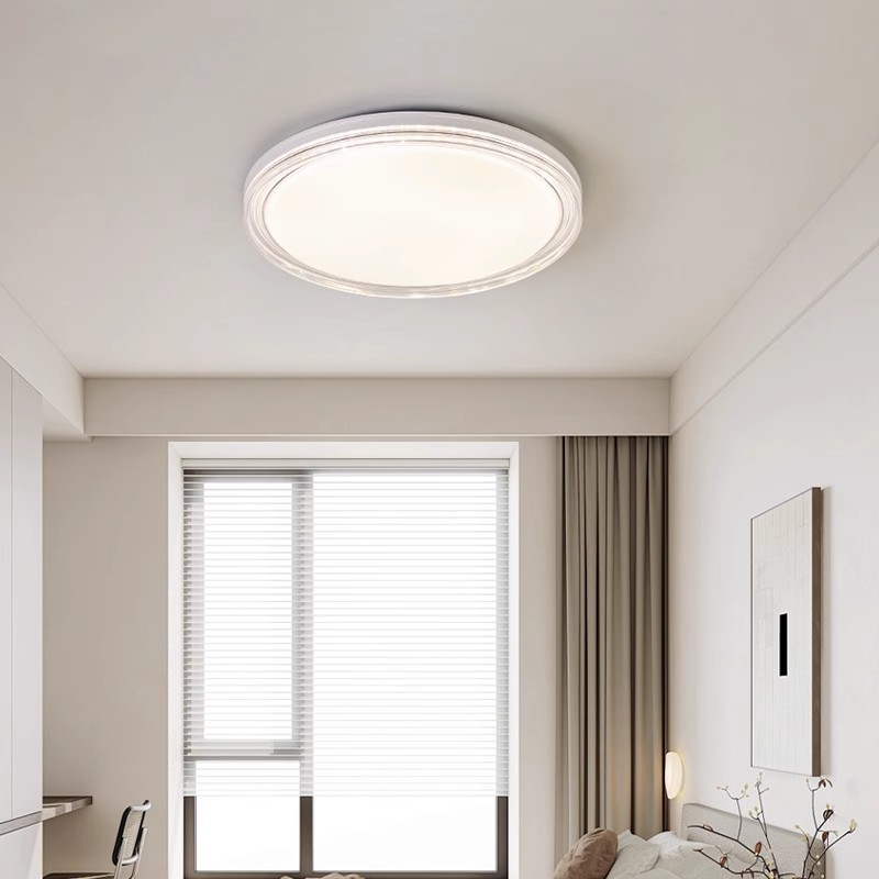 Luz de dormitorio minimalista moderna 2024 nueva creativa redonda dormitorio principal lámpara de techo cálida lámpara de estudio doméstica LED