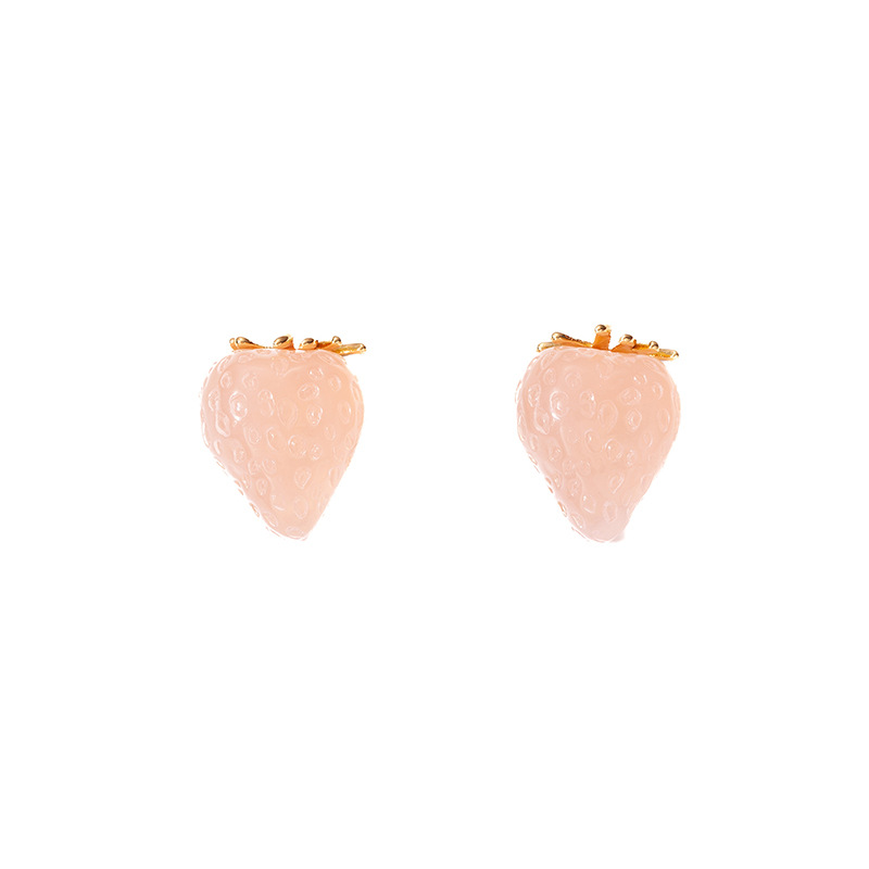 Women's Gender Cute, Streetwear Style 1 Pair Cute Streetwear Strawberry Resin Ear Studs