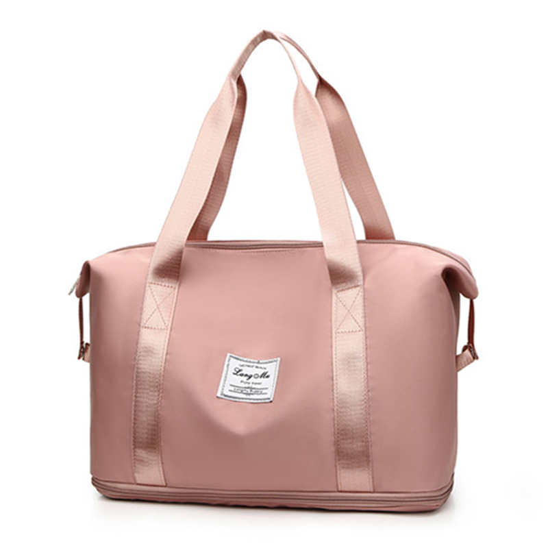 Bolsa de viaje expandible engrosada para mujer de corta distancia portátil de gran capacidad estudiante ligero impermeable bolsa de equipaje de almacenamiento de fitness