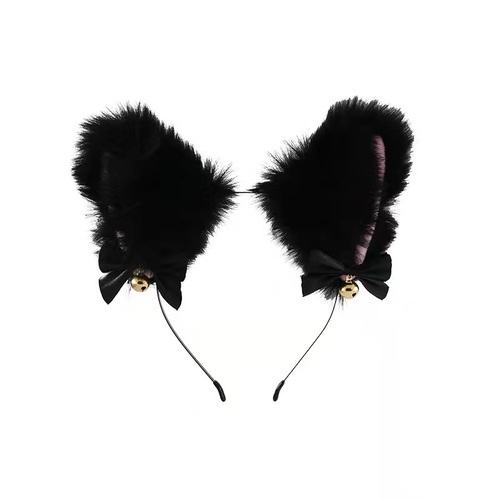 Japanese plush cat fox animal ear hairpin cos hairpin net red hairband lolita fairy cute headband