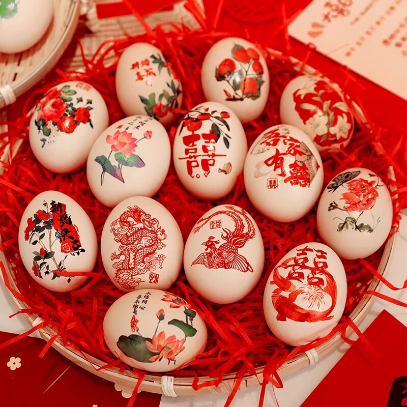 Wedding Stickers Engagement Table Arrangement Egg Stickers Wedding Supplies Chinese Wedding Daughter Egg Stickers