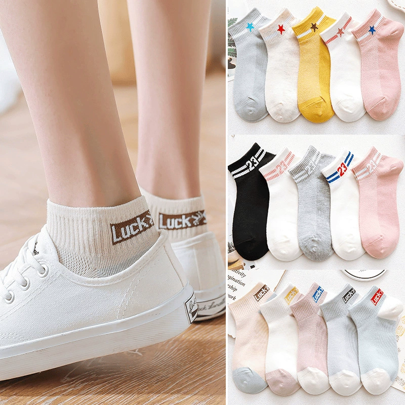 Носки для девочек, весенние и летние спортивные носки в студенческом стиле для женщин, студенческие носки средней длины ярких цветов, милые короткие носки.