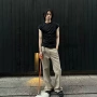 新款裁剪美式立体t恤