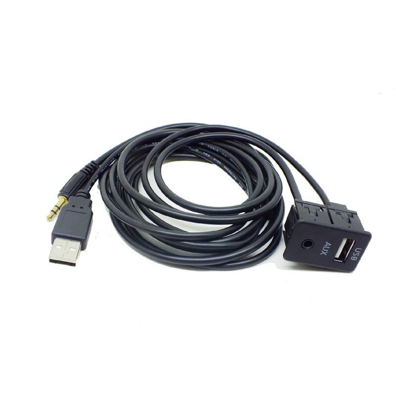 Vehicle Universal Modified Type-C+Aux Seat Dual USB Aux Extension Usb+2Rca Switch Seat