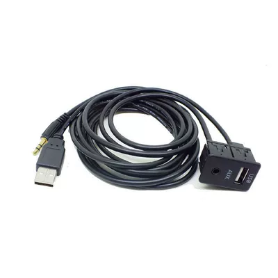 Vehicle Universal Modified Type-C+Aux Seat Dual USB Aux Extension Usb+2Rca Switch Seat (Mobil şarj cihazları) - auxusb-seat