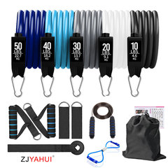 Factory Wholesale 11-Piece Set Resistance Bands Fitness Equipment Indoor Exercise Latex Resistance Bands TPE Resistance Band Set