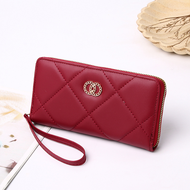 2025 nueva versión coreana de la billetera larga de moda de la billetera de gran tamaño bolsas de mano con cremallera fábrica de origen