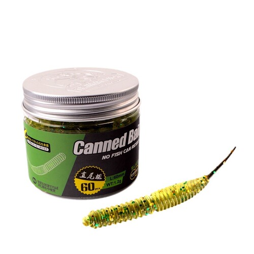 Elua bottled straight tail maggot soft fish freshwater seawater long-range bass soft bait imitation fish Luya bait plus salt