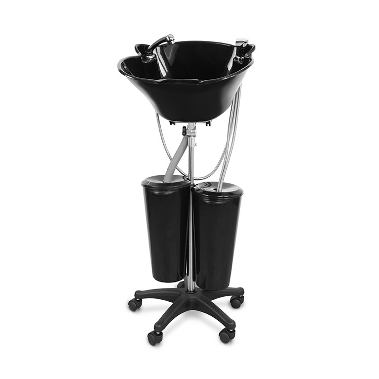 Bandeja móvil para champú, soporte ajustable para champú de pie o sentado, lavabo ligero de plástico para pacientes mayores, cuidado del cabello.