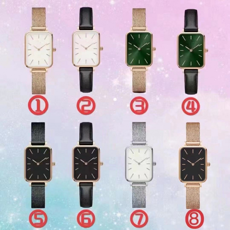 Dw Style Simple Japanese Movement Couple Watch Men's Steel Mesh Band Quartz Watch Women