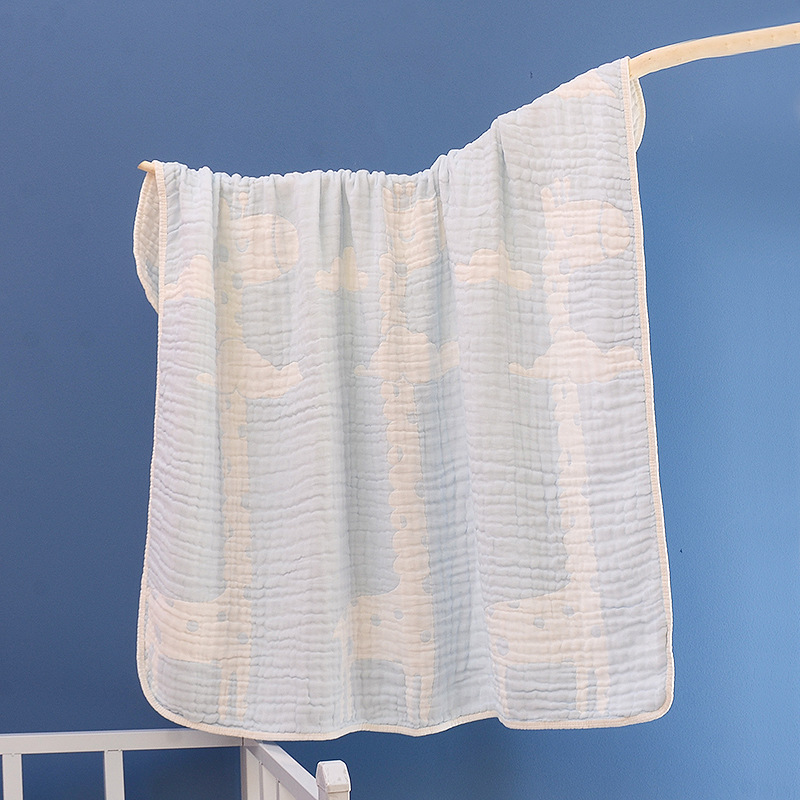 Milk Cotton-Giraffe Blue