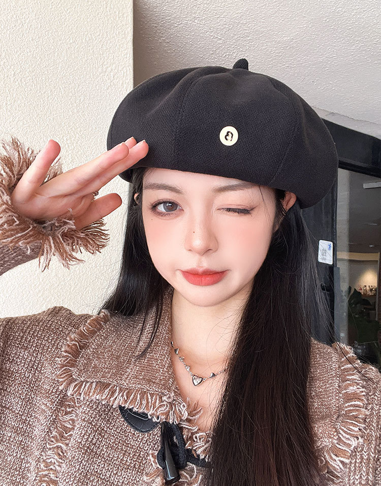 Classic Women's Beret Hat For Autumn And Spring Elegant Style_voghion.com